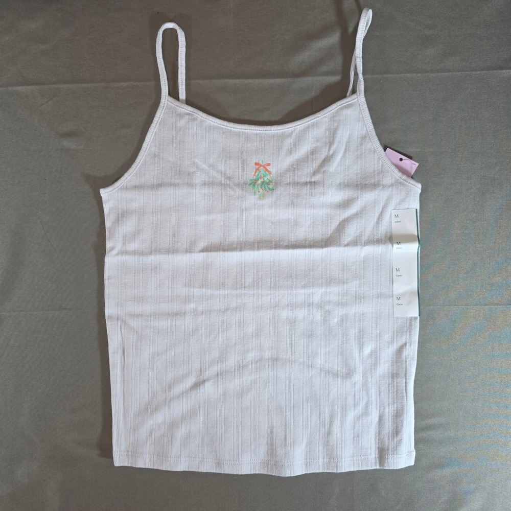 Wild Fable Light Grey Ribbed Mistletoe Cami Top Size M NWT 331 00 9625